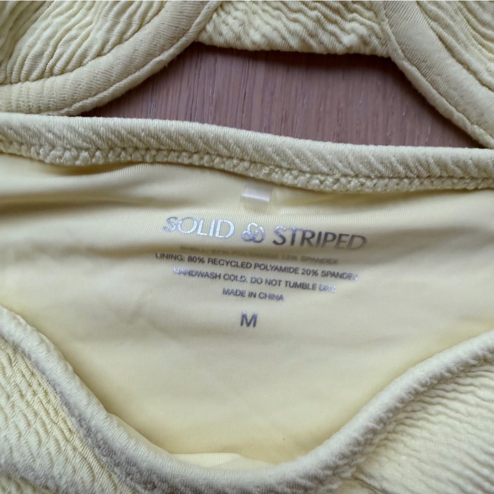 Solid & Striped Eva Bikini Cloud Terry Custard - image 2